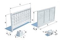 Забор железобетонный П1