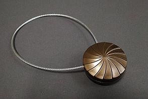 Магнитная клипса для штор и гардин Волна 44 коричневый