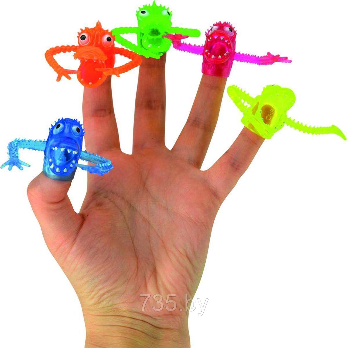 Набор пальчиковых игрушек «Зубастики», 5 штук. - фото 2 - id-p175810796