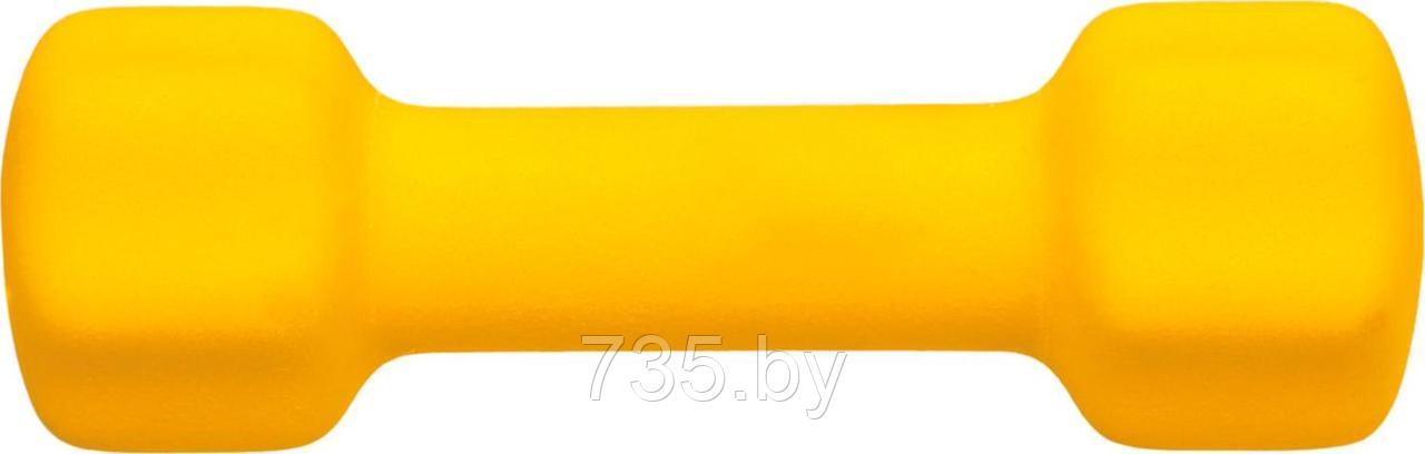 Гантель неопреновая, 1 кг, желтая - фото 3 - id-p194222012