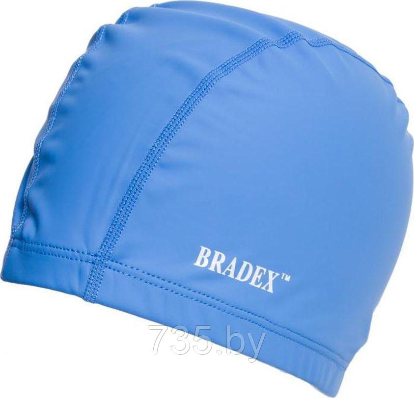 Шапочка для плавания текстильная покрытая ПУ, синяя - фото 1 - id-p194222176