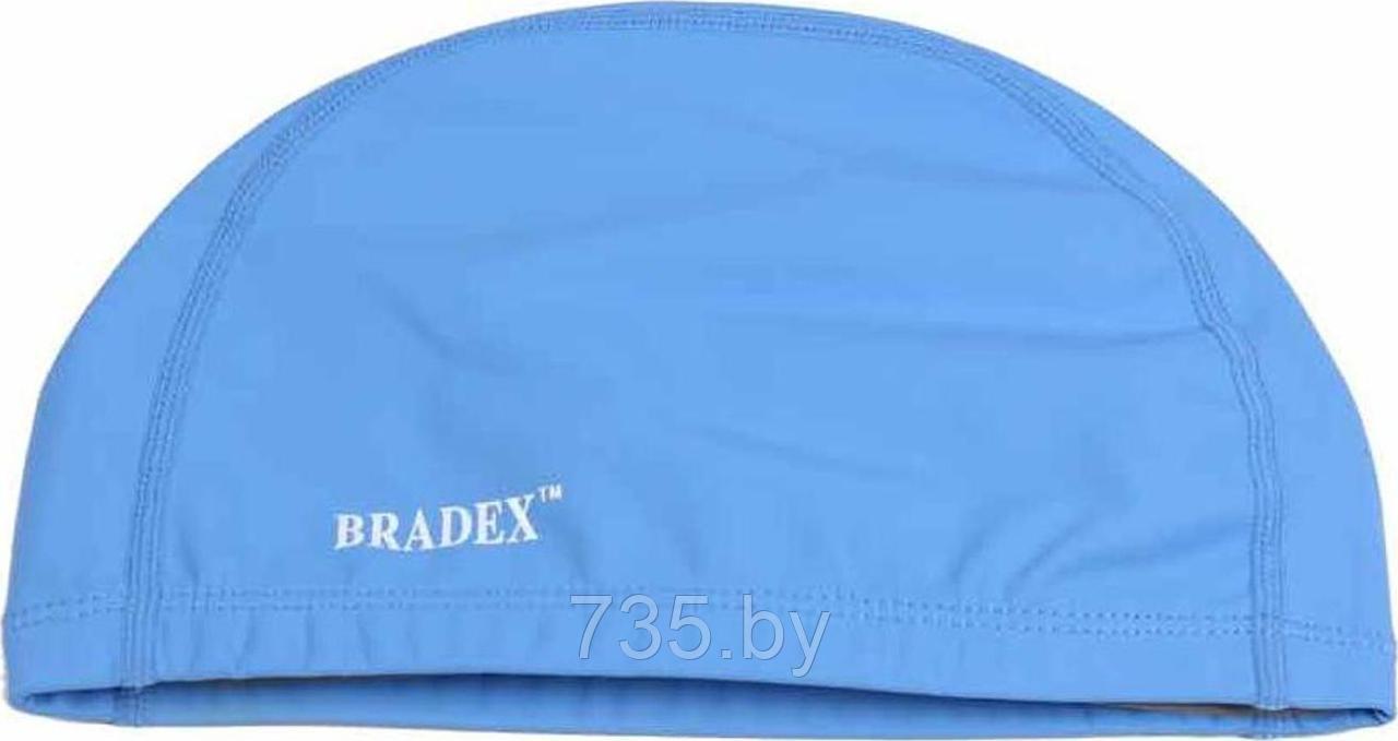 Шапочка для плавания текстильная покрытая ПУ, синяя - фото 3 - id-p194222176