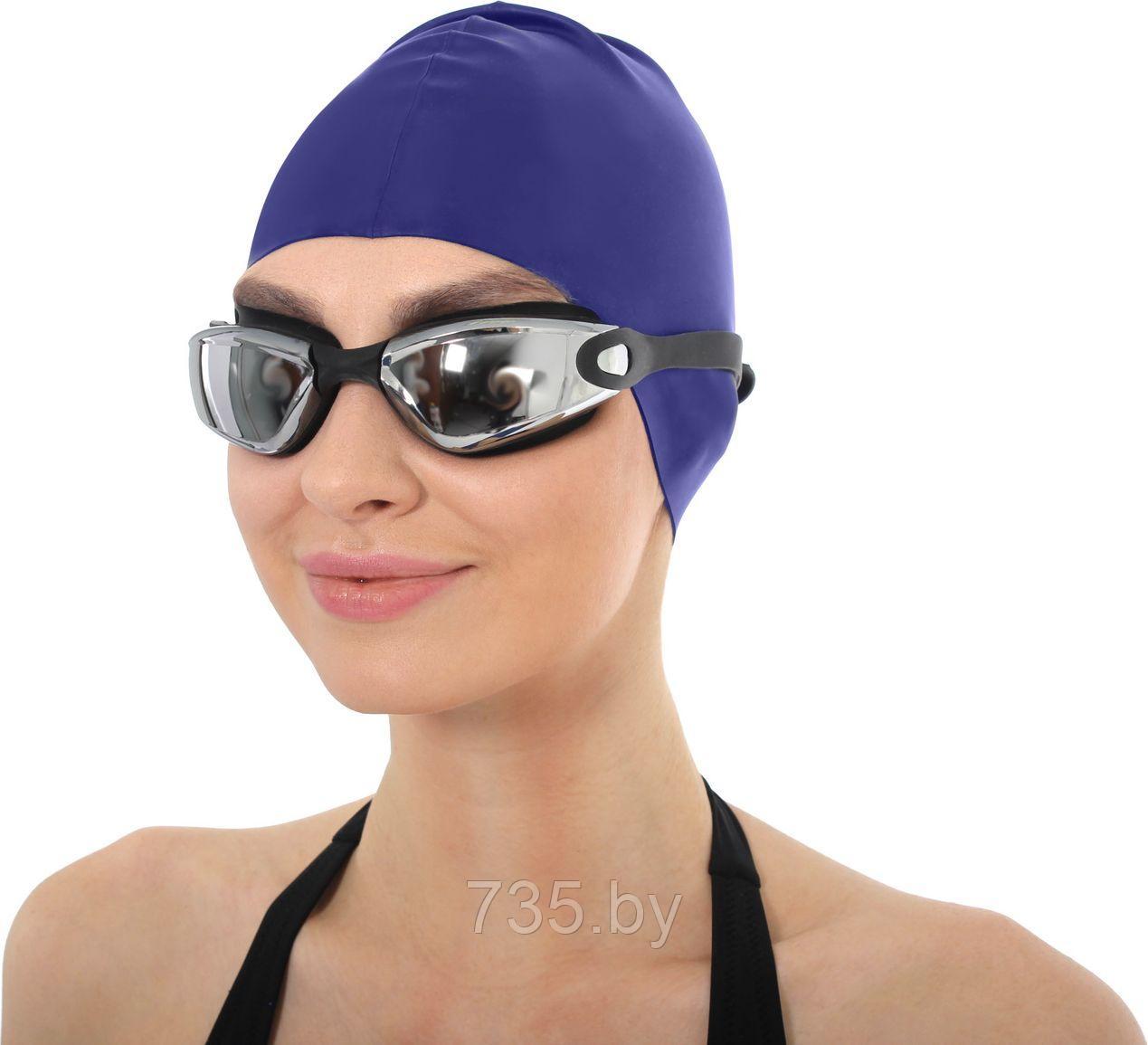 Шапочка для плавания силиконовая, темно-синяя - фото 9 - id-p194222181