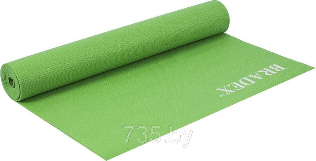 Коврик для йоги и фитнеса 173*61*0,3 зеленый - фото 4 - id-p194222188