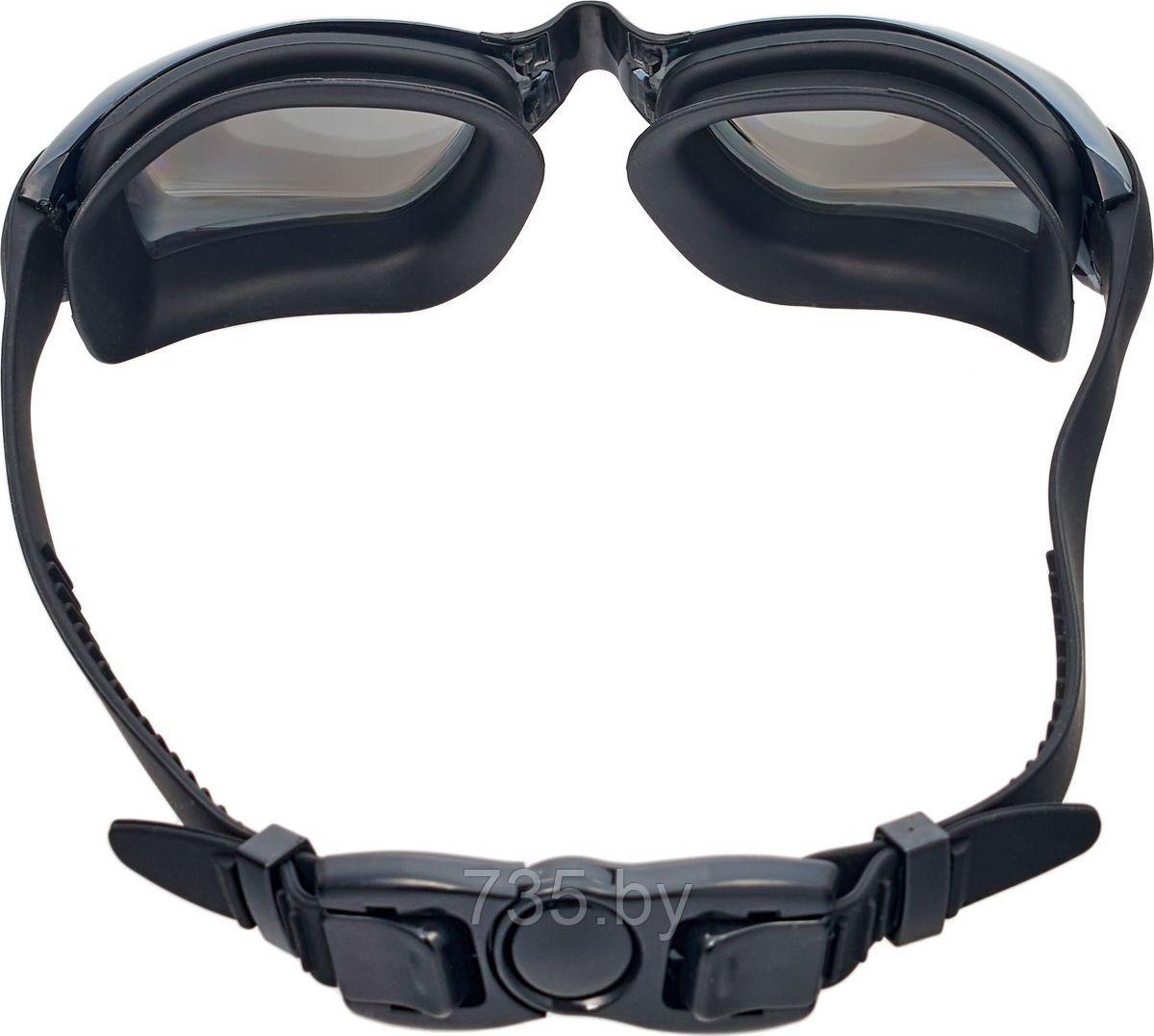 Очки для плавания, серия "Комфорт+", черные, цвет линзы - зеркальный - фото 2 - id-p194222206