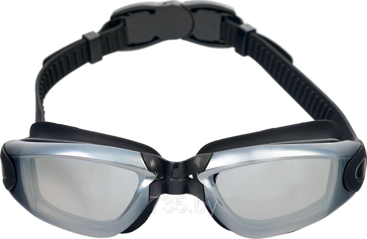 Очки для плавания, серия "Комфорт+", черные, цвет линзы - зеркальный - фото 8 - id-p194222206