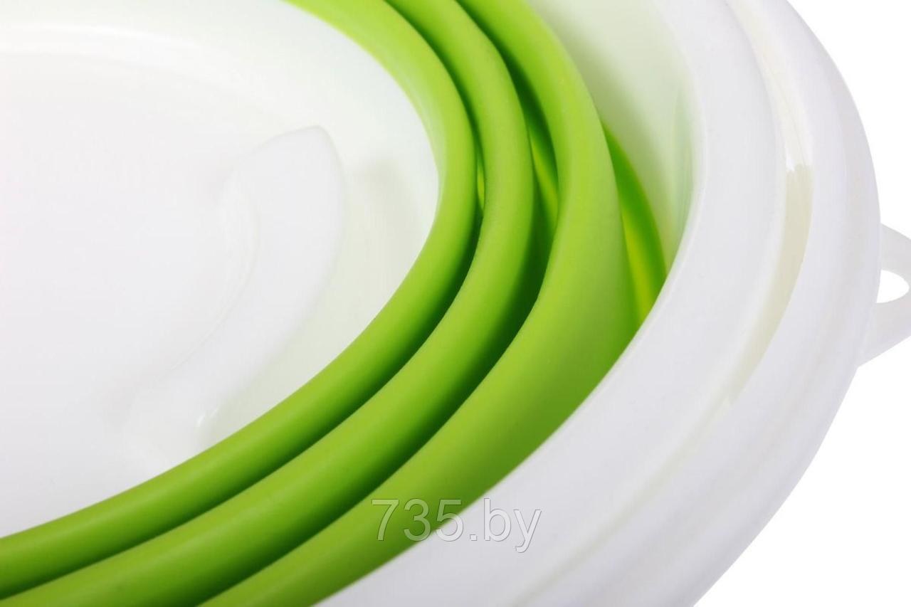Ведро складное круглое 10л зеленое - фото 5 - id-p175811165