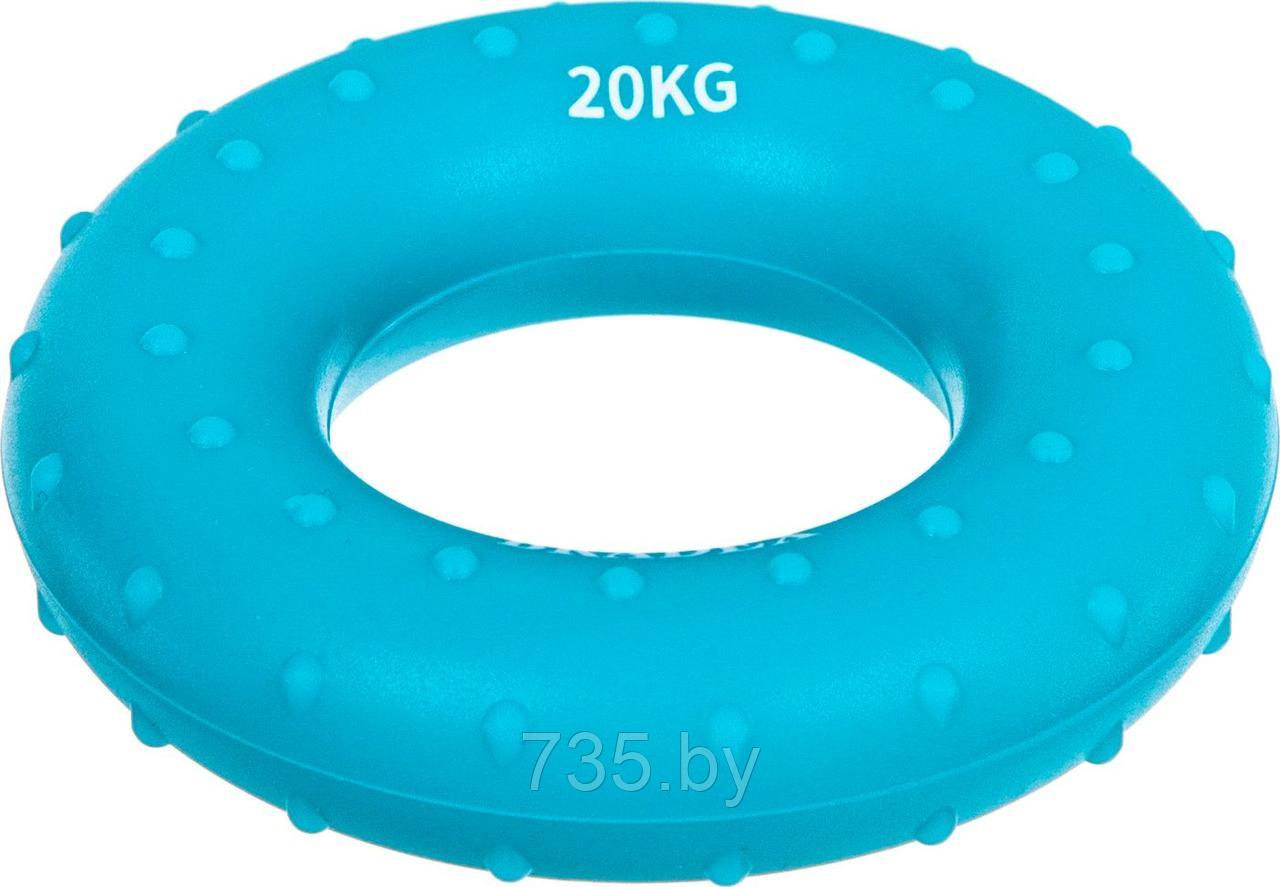 Кистевой эспандер 20 кг, круглый массажный, синий - фото 3 - id-p194222247