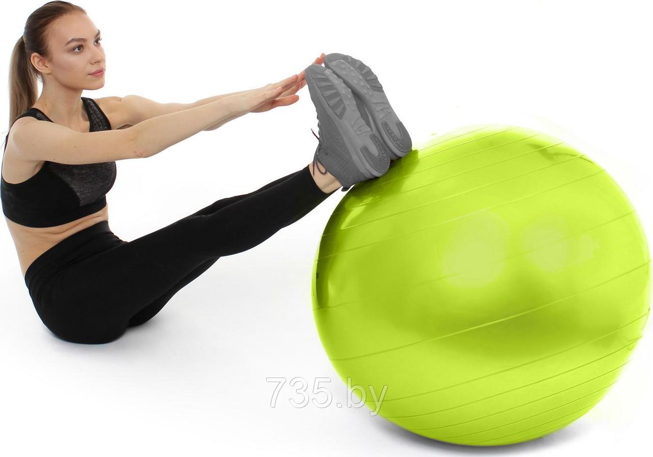 Мяч для фитнеса «ФИТБОЛ-75» Bradex SF 0721 с насосом, салатовый - фото 7 - id-p194222290