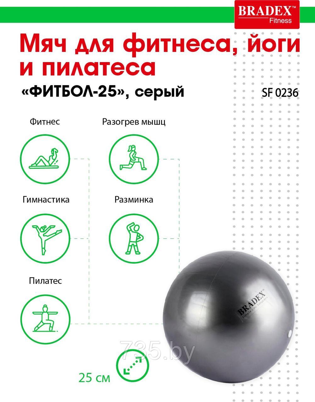 Мяч для фитнеса, йоги и пилатеса «ФИТБОЛ-25» - фото 7 - id-p194222093