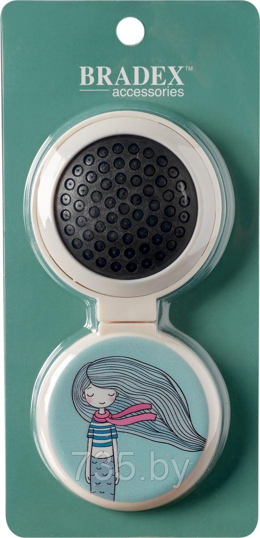 Складная расческа для волос с зеркалом "ГОЛУБАЯ РУСАЛКА" - фото 4 - id-p194222320
