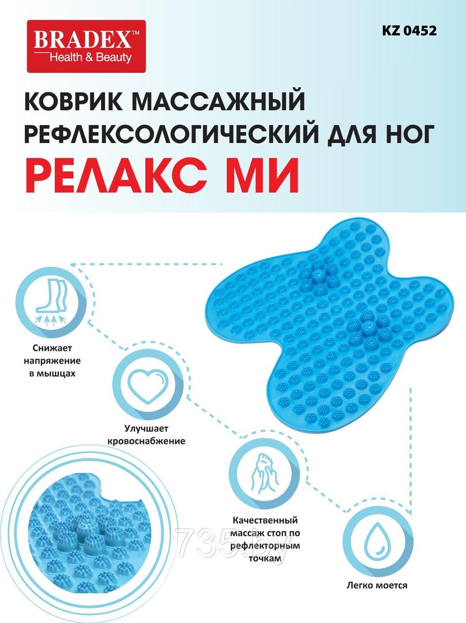 Коврик массажный рефлексологический для ног «РЕЛАКС МИ» синий - фото 4 - id-p175811397
