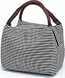 Термосумка для ланч-бокса в полоску «ГОРЯЧИЙ ОБЕД» черная, фото 3