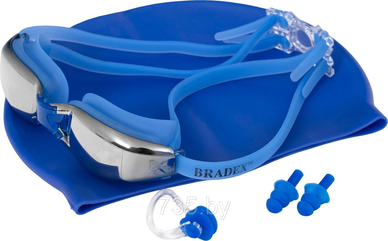 Набор для плавания: шапочка, очки, зажим для носа, беруши для бассейна - фото 5 - id-p194222118