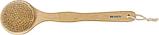 Щётка для сухого массажа из бамбука с щетиной кабана с ручкой 39 см, фото 2