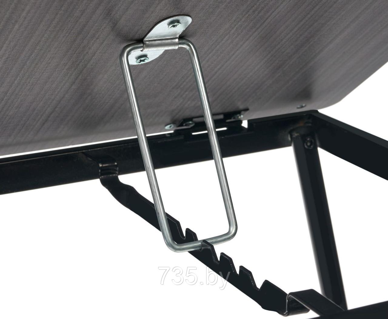 Стол складной с подъёмной крышкой и подстаканником «ВИТА», 55x32x25см, мдф, металл, св.дерево, черный - фото 10 - id-p194222426