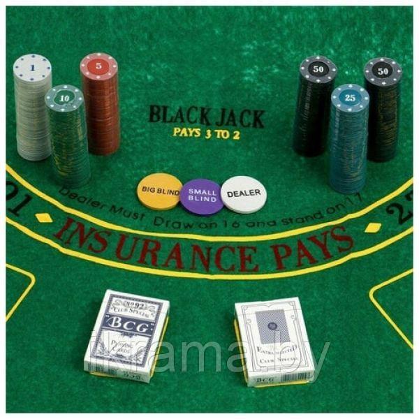 Набор для покера Holdem Light на 300 фишек с номиналом - фото 4 - id-p82219167