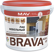 Лак ВД-АК-2041 BRAVA ACRYL 41 мебельный бесцв. п/мат SP 1,0 л (1,0 кг)