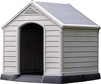 Будка пластиковая уличная Dog House,серая