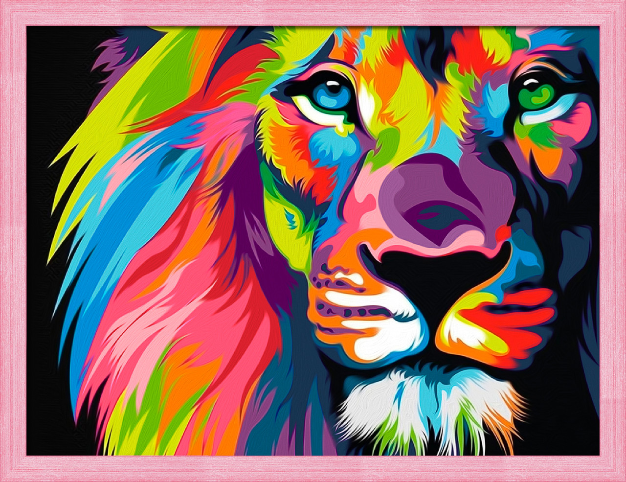 Картина стразами "Красочный лев" - фото 1 - id-p194233609