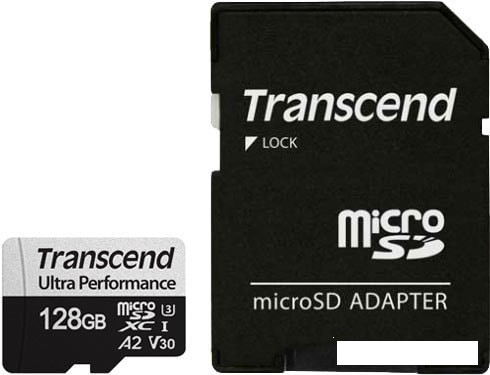 Карта памяти Transcend microSDXC 340S 128GB (с адаптером)