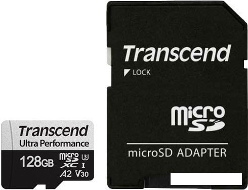 Карта памяти Transcend microSDXC 340S 128GB (с адаптером), фото 2