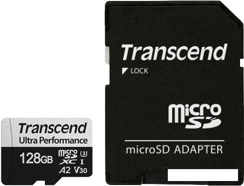 Карта памяти Transcend microSDXC 340S 128GB (с адаптером) - фото 1 - id-p194233936