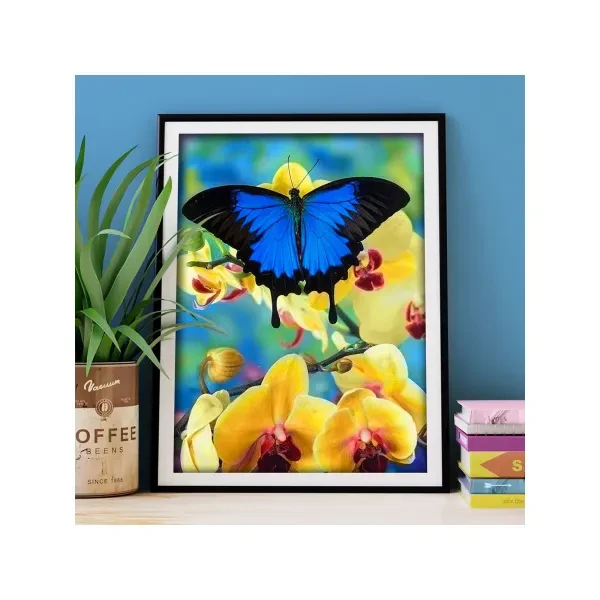 Картина стразами "Бабочка и орхидеи" - фото 1 - id-p194235566