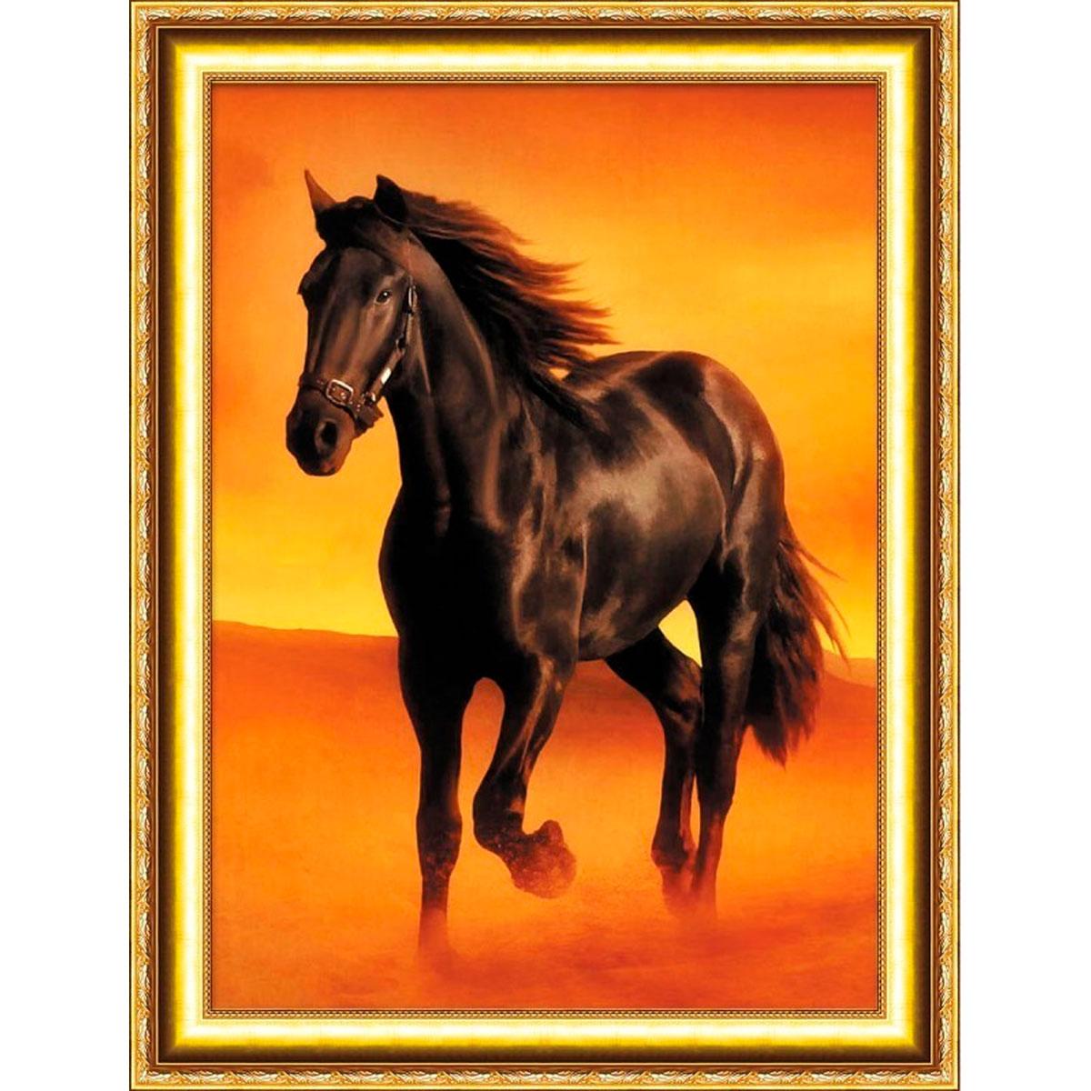 Картина стразами "Вороной конь " - фото 1 - id-p194235988