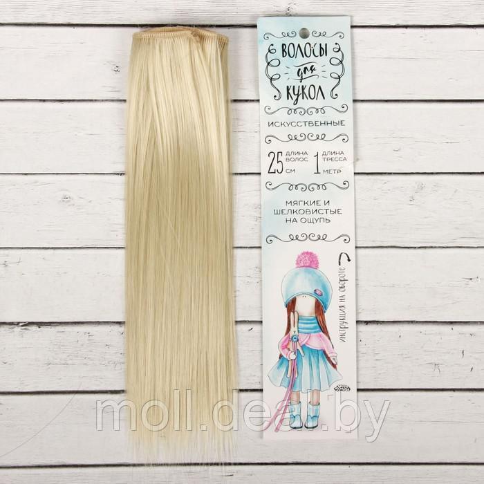 Волосы - тресс для кукол "Прямые" длина волос: 25 см, ширина: 100 см, цвет № 88 - фото 1 - id-p193491952