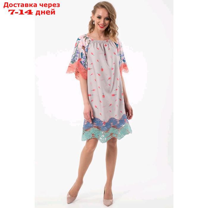 Платье женское, размер 42, цвет бежевый - фото 1 - id-p193951262