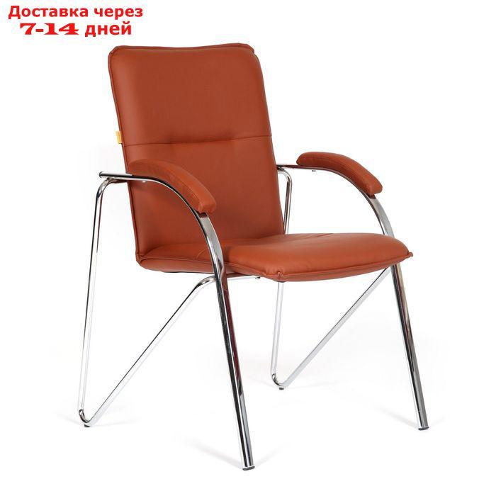 Кресло для посетителей Chairman 850 экокожа Terra 111 коричневый (собр.) - фото 1 - id-p193953531