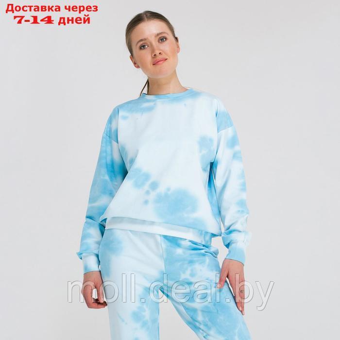 Свитшот женский MINAKU: Casual Collection цвет голубой, р-р 48 - фото 1 - id-p193966169