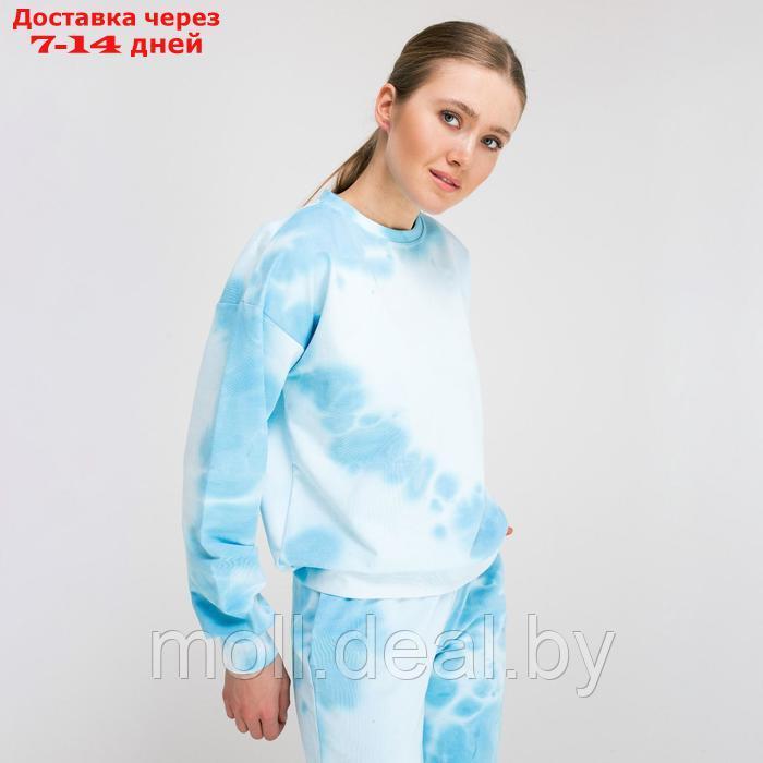 Свитшот женский MINAKU: Casual Collection цвет голубой, р-р 48 - фото 4 - id-p193966169