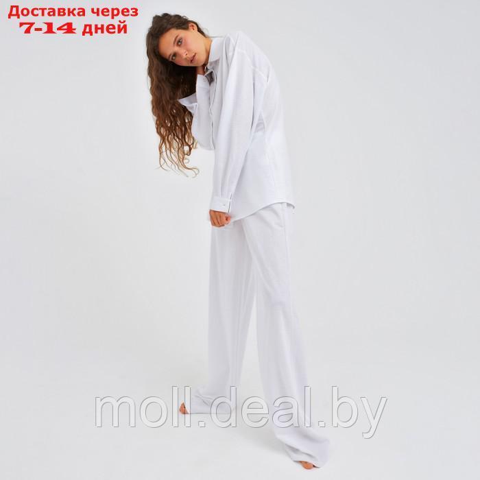 Пижама женская (сорочка, брюки) MINAKU: Home collection цвет белый, р-р 48 - фото 3 - id-p193966174