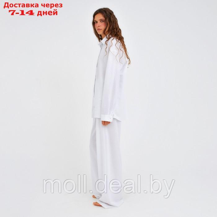 Пижама женская (сорочка, брюки) MINAKU: Home collection цвет белый, р-р 48 - фото 4 - id-p193966174