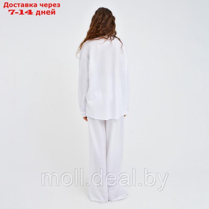 Пижама женская (сорочка, брюки) MINAKU: Home collection цвет белый, р-р 48 - фото 5 - id-p193966174