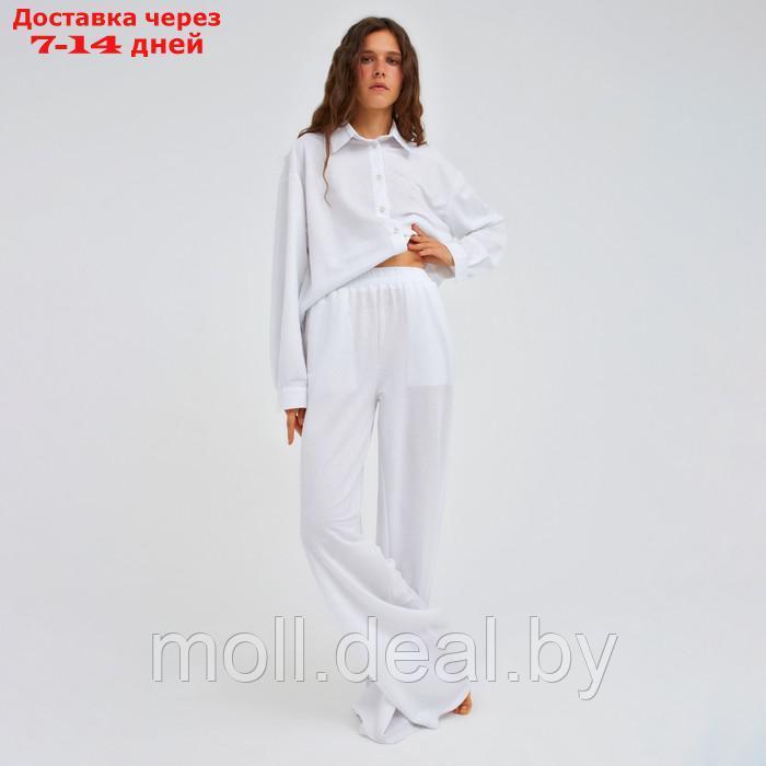 Пижама женская (сорочка, брюки) MINAKU: Home collection цвет белый, р-р 48 - фото 8 - id-p193966174