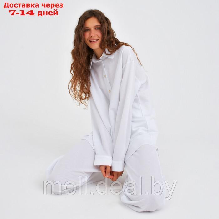 Пижама женская (сорочка, брюки) MINAKU: Home collection цвет белый, р-р 48 - фото 9 - id-p193966174