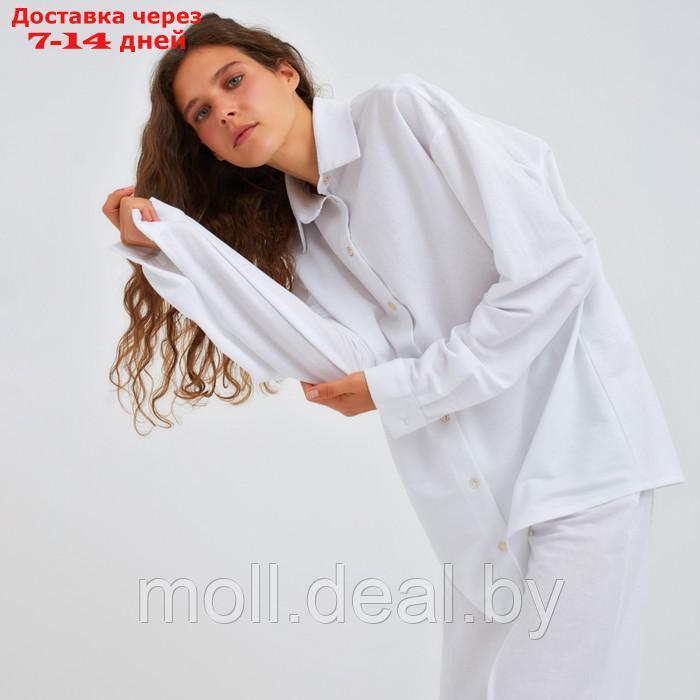 Пижама женская (сорочка, брюки) MINAKU: Home collection цвет белый, р-р 52 - фото 10 - id-p193966202