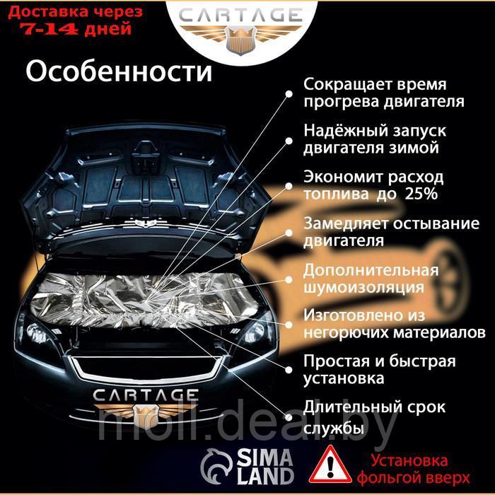 Автоодеяло для двигателя Cartage, 140 х 60 см, фольгированное - фото 4 - id-p193970843