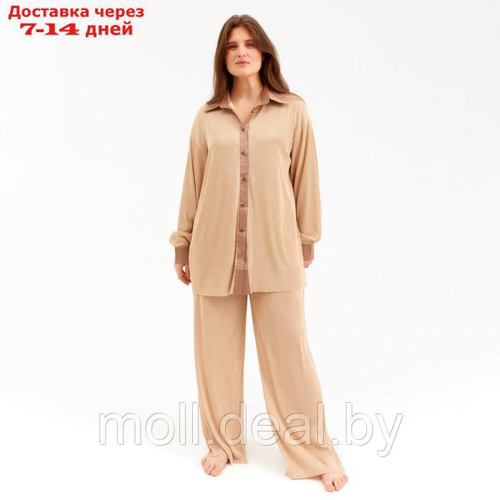 Костюм женский MINAKU: Casual Collection цвет кофе, р-р 50 - фото 1 - id-p193966489