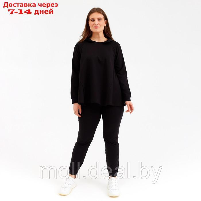 Комплект женский (толстовка, брюки) MINAKU: Home comfort цвет чёрный, р-р 54 - фото 6 - id-p193966502