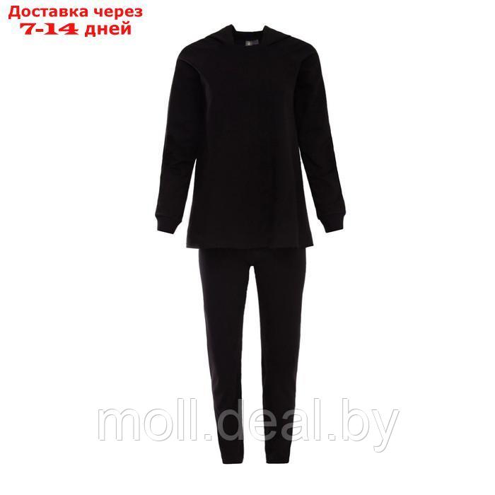 Комплект женский (толстовка, брюки) MINAKU: Home comfort цвет чёрный, р-р 54 - фото 7 - id-p193966502