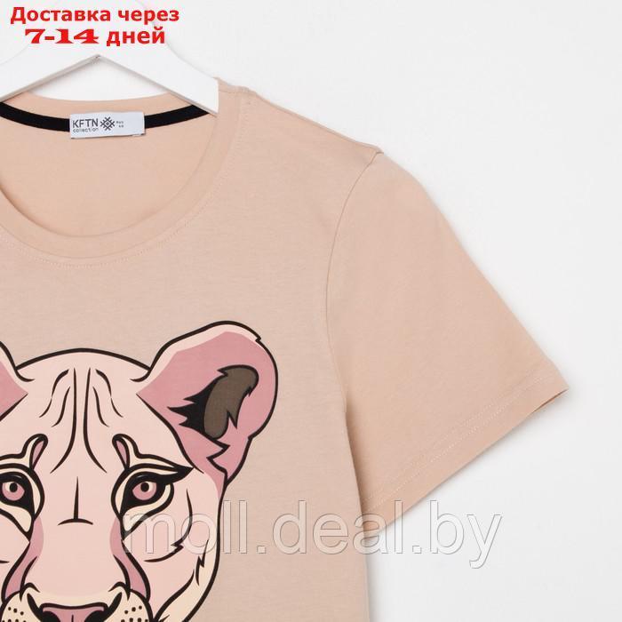 Пижама женская (футболка и брюки) KAFTAN "Lion" р. 40-42 - фото 4 - id-p193966518