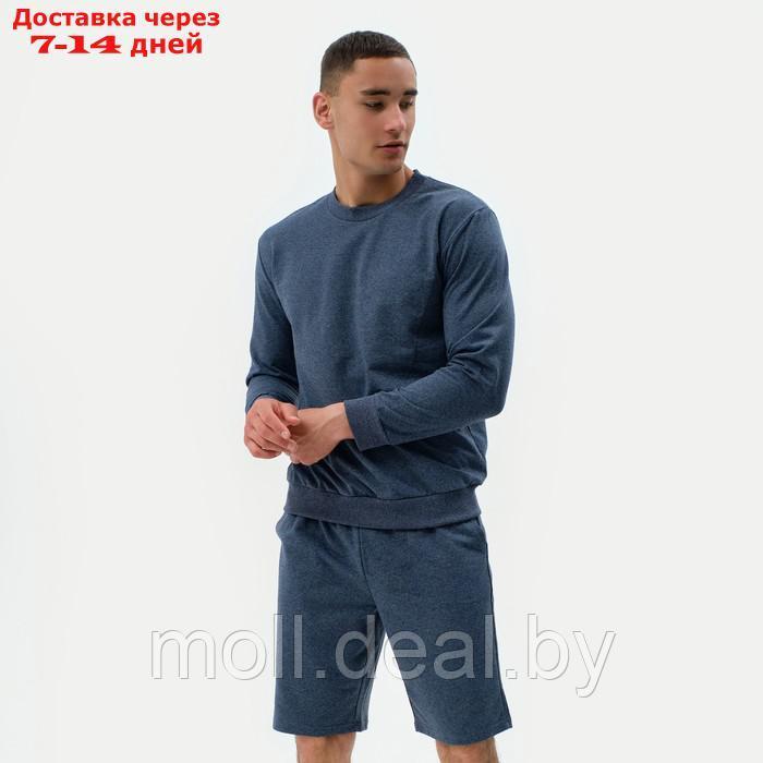 Свитшот мужской MINAKU: Casual collection MAN цвет индиго меланж, размер 56 - фото 1 - id-p193966524