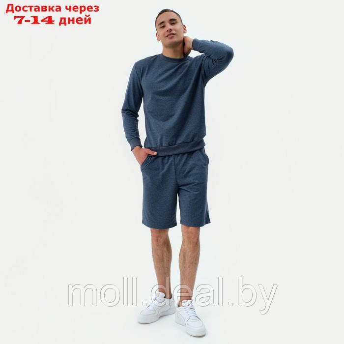 Свитшот мужской MINAKU: Casual collection MAN цвет индиго меланж, размер 56 - фото 6 - id-p193966524