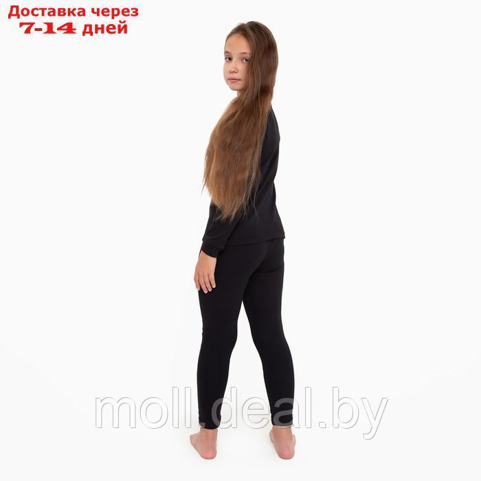 Комплект термобелья ( джемпер, брюки) для девочки, цвет чёрный, рост 110 см - фото 4 - id-p193970899