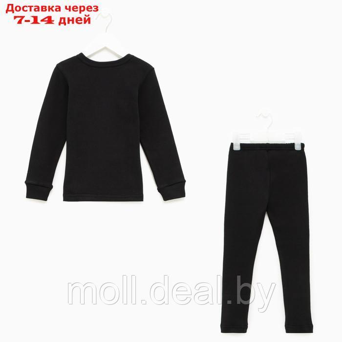 Комплект термобелья ( джемпер, брюки) для девочки, цвет чёрный, рост 110 см - фото 7 - id-p193970899
