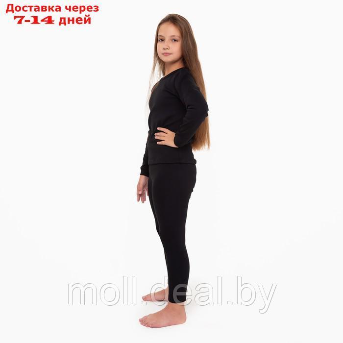 Комплект термобелья ( джемпер, брюки) для девочки, цвет чёрный, рост 140 см - фото 2 - id-p193970908